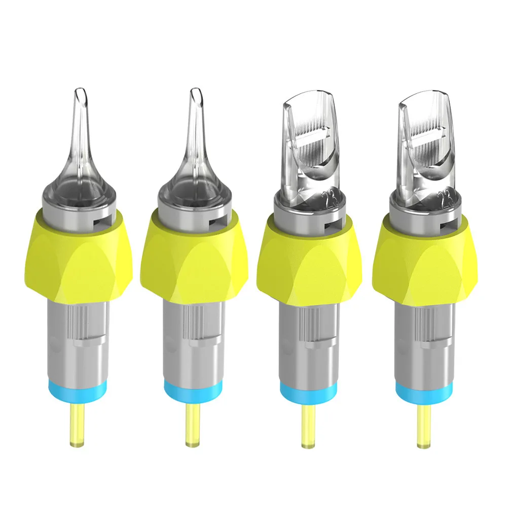 20pcs/box 0.3mm 0.5mm Disposable Tattoo Cartridges Needles With Finger Ledge for Machine Pen Liner Shader Needle RL RM |