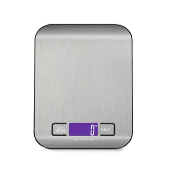 

5kg/1g Stainless Steel LED Digital Electronic Scale Kitchen Food Diet Scale Measuring Tool Baking Kitchen Scale G/OZ/LB/ML/KG