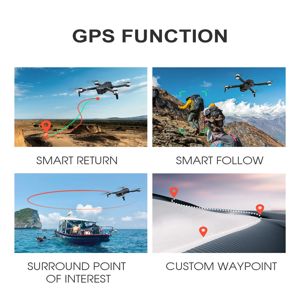 Gps Радиоуправляемый Дрон с 5G Wifi 4K HD широкоугольная камера оптический поток слежения Квадрокоптер с регулируемой 90 ° камерой полета 23 мин против F11