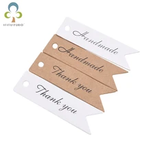  100pcs/lot Garment labels Lovely Paper Tags Paper Card Tag Labels Handmade for DIY Party Favors Gift or Baking Without twine DDJ 
