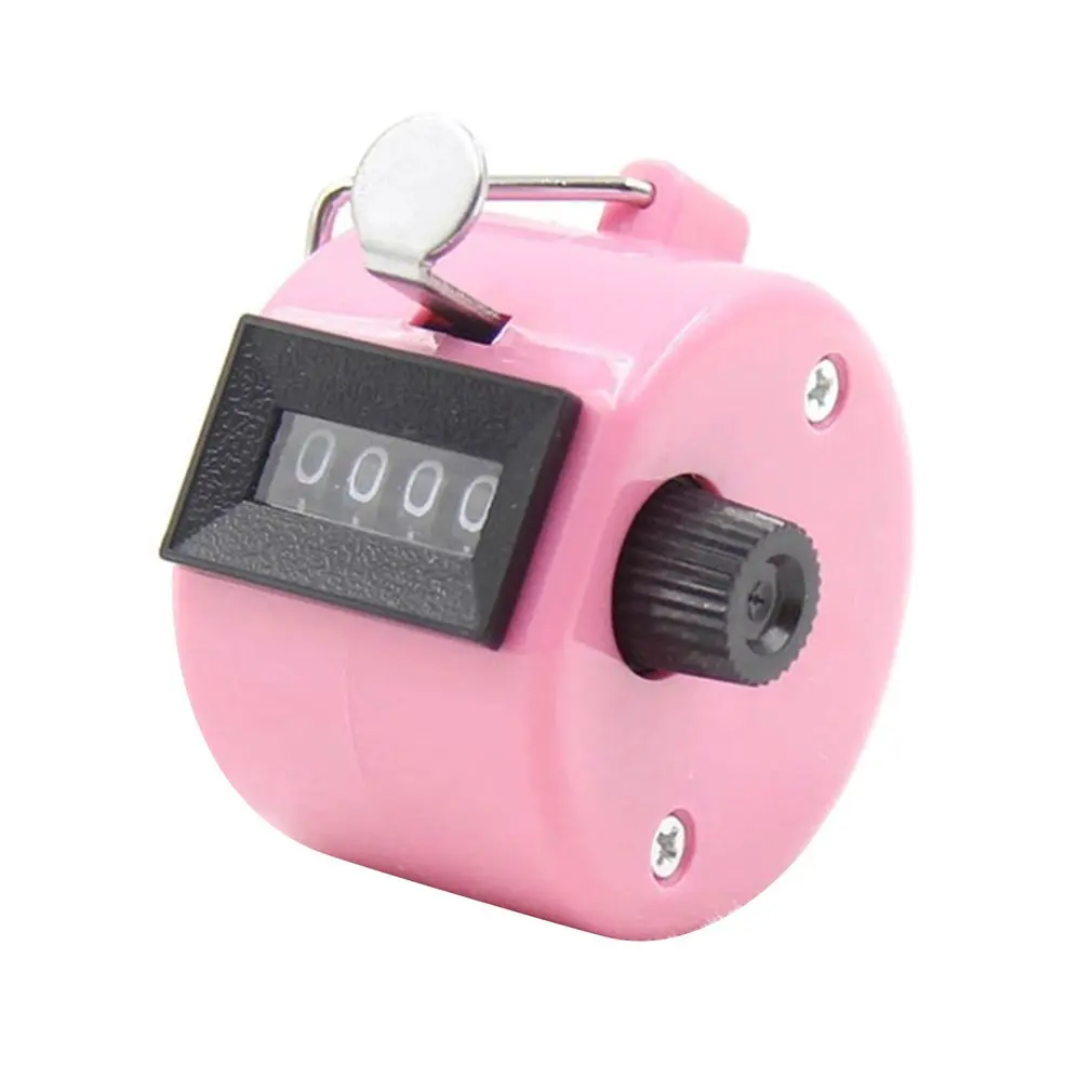 

Clicker 4 Digit Number Counters Plastic Shell Hand Finger Display Manual Counting Tally Clicker Timer Soccer Golf Counter dropsh