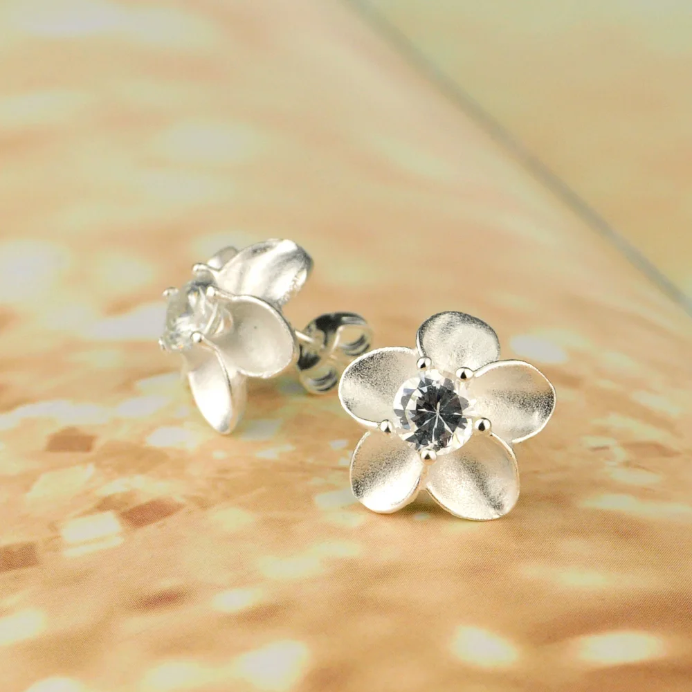 Женские серьги гвоздики из серебра 925 пробы с фианитом|brand stud earrings|fashion earringsstud earrings