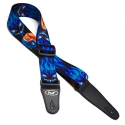 Guitar Strap Multi-Color Adjustable Colorful Printing Polyester Fiber Guitar Straps Bass Acoustic Electric Guitar Accessories