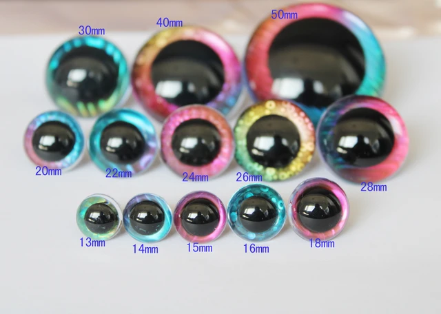 Big Size Round Clear Amigurumi Plastic Safety Eyes--30/24mm Each Size  10pairs - Dolls Accessories - AliExpress