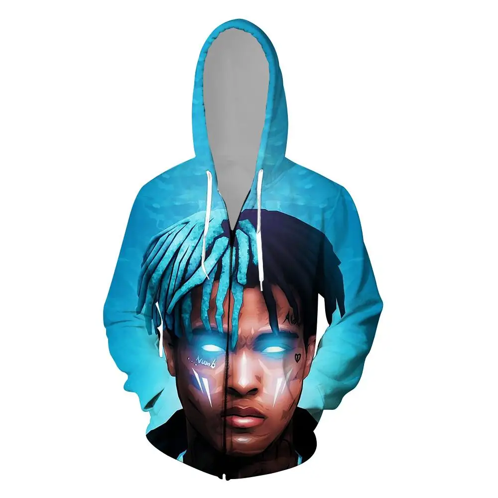 Певица Xxxtentacion 3D ПРИНТ куртки модный дизайн забавное Пальто Повседневное хип хоп Harajuku уличная осень мужские/wo мужские толстовки