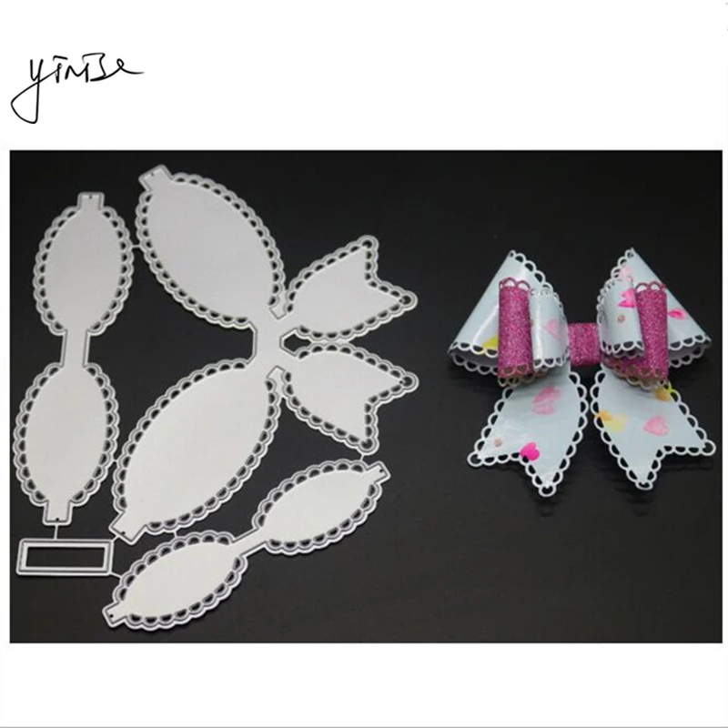 

YINISE Metal Cutting Dies For Scrapbooking Stencils BOW EMBOSSED DIE CUT DIY Album Cards Decoration Embossing Folder Die Cuts