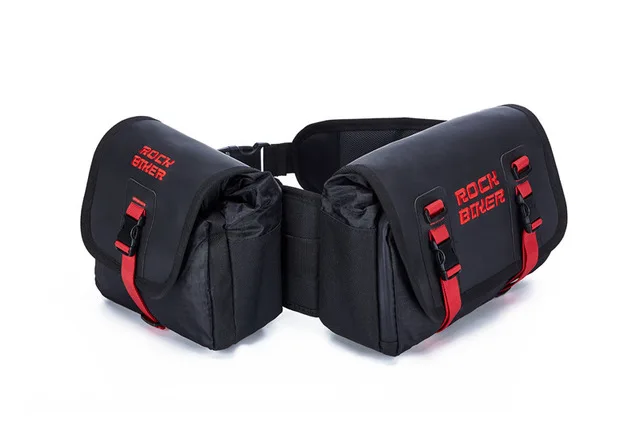 ROCK Байкерская мотоциклетная водонепроницаемая сумка, сумки для танков, набор Knight Rider, многофункциональные портативные сумки, багажная универсальная седельная сумка - Название цвета: Red