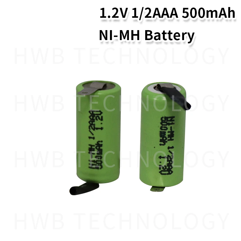 2 шт./лот KX Оригинальный Новый 1.2В 1/2AAA 400 мАч Ni MH 1/2 AAA аккумуляторная батарея с