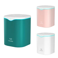 2L Air Humidifier USB Essential Oil Diffuser LED Lamp Silent Household Dual Nozzle Sprayer Ultrasonic Large Capacity Humidifier