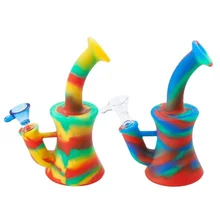 17cm vidro ambientalmente amigável tubo de silicone cachimbo de cachimbo de silicone para fumar casa decoração presentes para o amigo frete grátis