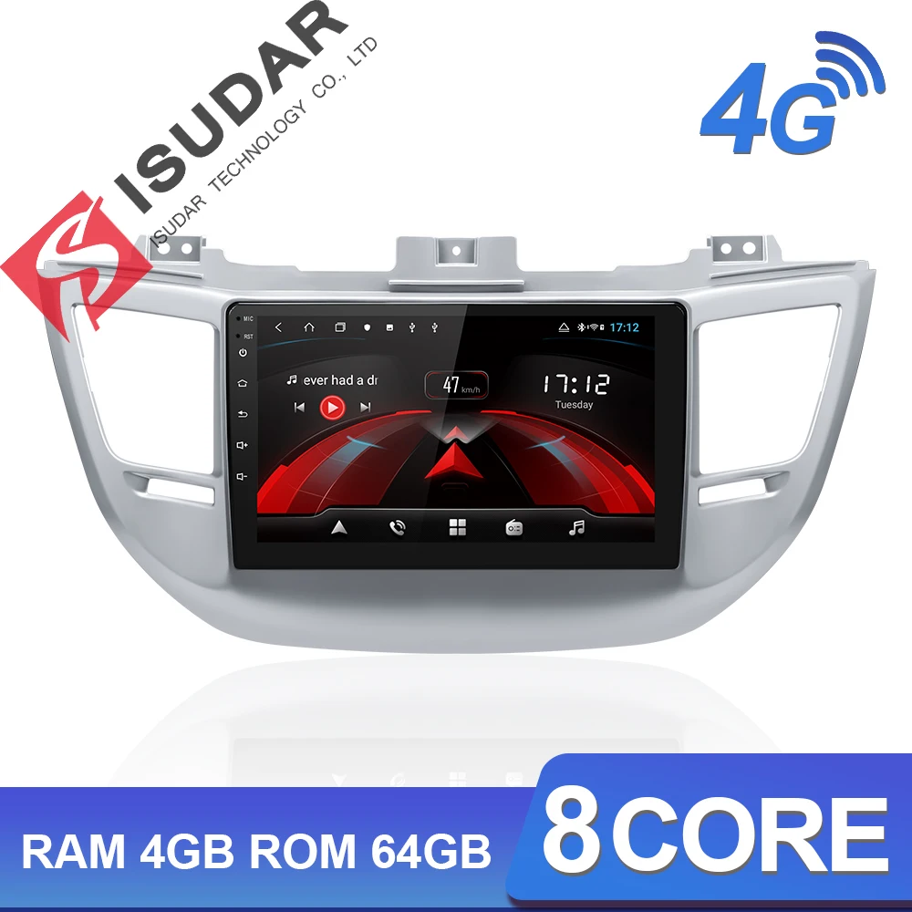 Isudar H53 4G Android 1 Din Авто Радио для hyundai/Tucson 3- Автомобильный мультимедийный 8 ядерный ОЗУ 4 Гб ПЗУ 64 Гб gps DSP DVR камера