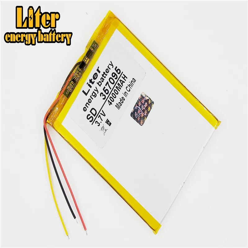 3 линии 7 V 4000mah (полимерный литий ионный) li ion для планшетного ПК дюймов MP3 MP4