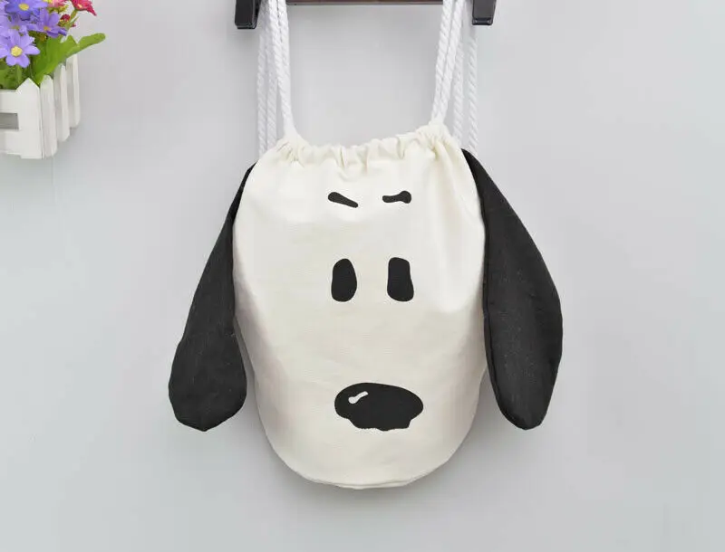 Baby Stuff Accessories Drawstring Gym Bag School Library Swimming Travel Kids Boys Girl Dogs Ears Sports Backpack