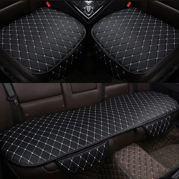 

PU Leather Car Seat Cover Universal Seat Cushion Front Rear Backseat Seat Covers Auto Chair Protector Mat Interior Accessories