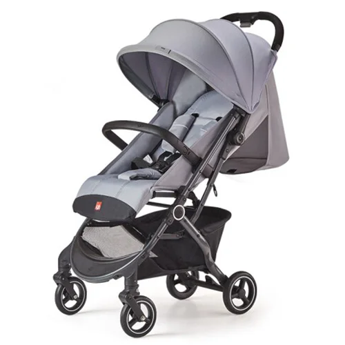 Gray GB D619 Легкая удобная складная детская коляска карманная автомобильная Регулируемая детская коляска маленькая легкая портативная четырехколесная коляска - Цвет: Gray