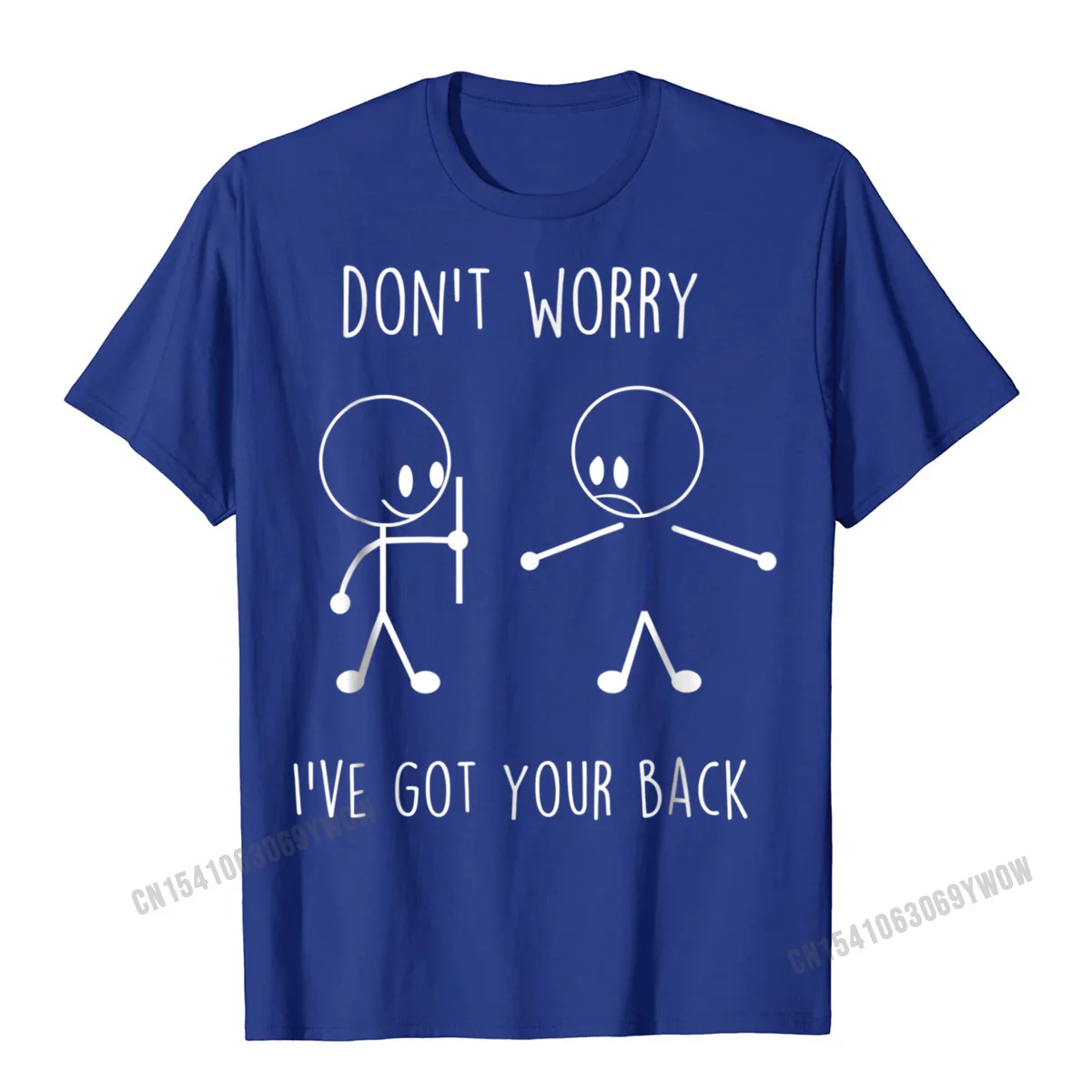  Funny Tops T Shirt Designer Short Sleeve Men's T-Shirt TpicOriginaltitle Funny Father Day Tops Shirts Round Collar Dont Worry Ive Got Your Back Funny Stick Figure Tshirt__1213 blue