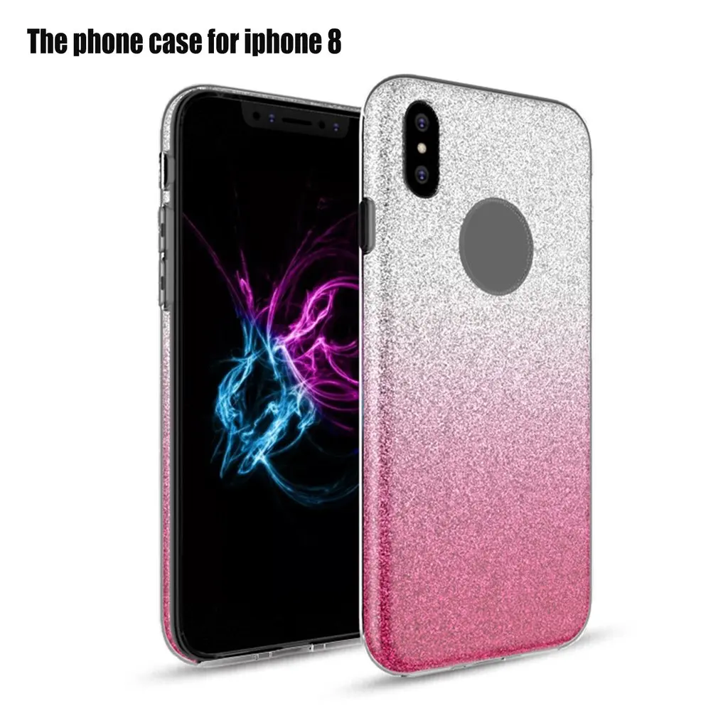 

Fashion 3-in-1 Shining Cell Phone Protection Case Pretty Bling Mobile Phone Cover Protective Shell For iPhone X