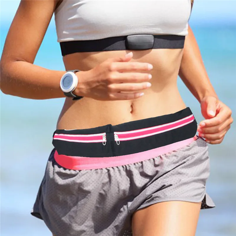

Anti-theft Invisible Belt Outdoor Waterproof Running Waist Bag Mobile Phone Torage Bag Zip Lock Bags Women Fitness Bag Purse