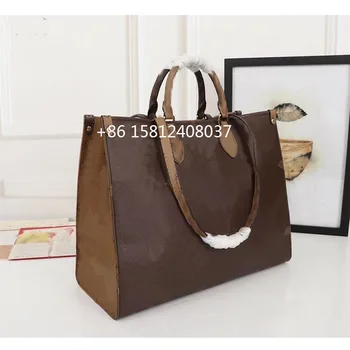 

New Luxury Brand shoulder bag Printed color matching shopping bag large handbag Leather shoulder bag Fashion women's bag 44571