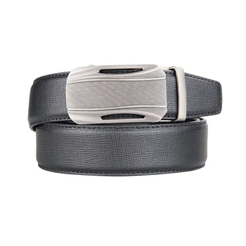 

High Quality Cowhide genuine Leather Belt For Men 3.5cm width Mens Automatic Buckle Brand Luxury Black mens belts