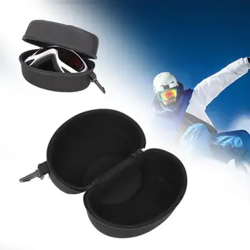 

Ski Glasses Holder Glasses Case Skiing Zippers Snowboard Dustproof Black Outdoor Travel Durable Carry Skiing Glasses