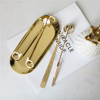 

Candle metal tray tool scissors wick candle wick cut candle holder candle cover fire extinguisher hook set