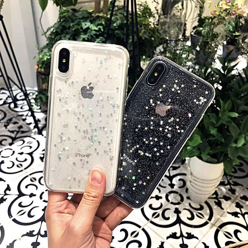 Cong fee жидкий силиконовый чехол для телефона из ТПУ с полной звездой iPhone X XR XS MAX 8 7 6