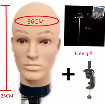 

Pvc Mannequin Head Model Foam Wig Head Display With Base Eyelash Makeup Practice Training Manikin Bald Head Model