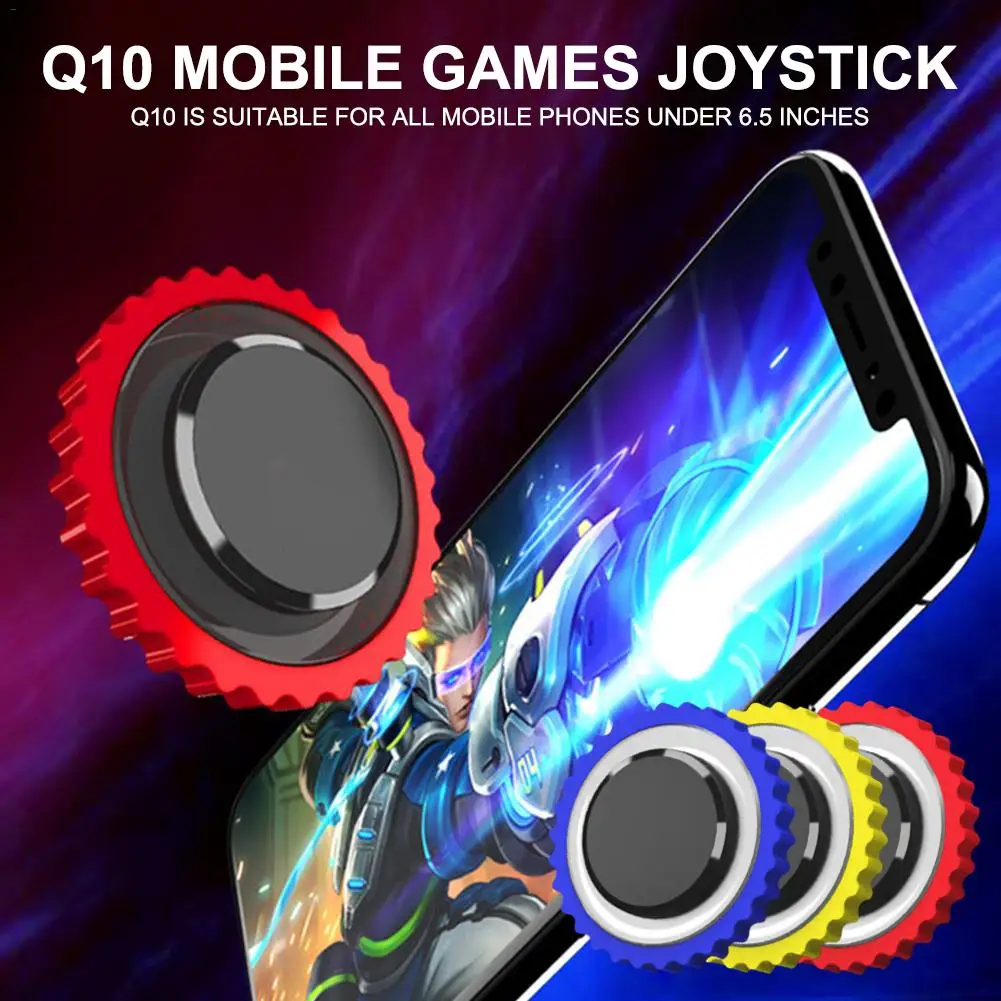 Q10 мобильный геймпад игры джойстик круглая игра Присоска на экран контроллер красный/синий совместимый для Android IOS мобильный компьютер
