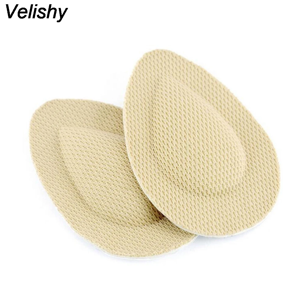 Velishy 1 Pair Forefoot  Fabrics Shoe Pad Insoles Water drop Women High Heel Elastic Cushion Protect Comfy Feet Palm Care Pads
