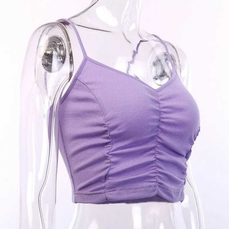 Women Fashion Sleeveless Crop Tank Tops Ladies Summer Beach Cami Tops
