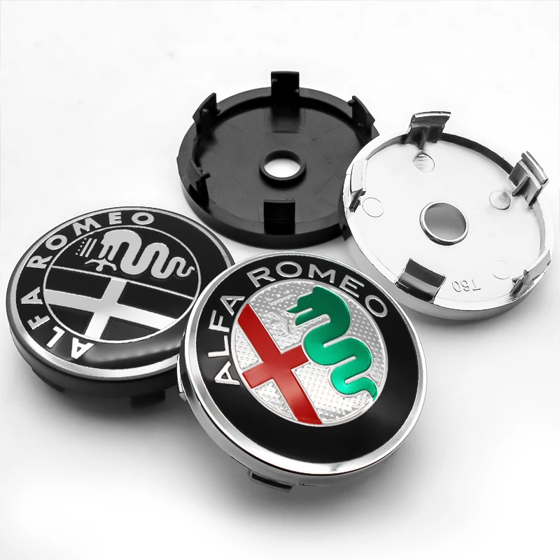 

4PCS 60MM Car Wheel Center Hub Caps Car Emblem Badge Wheel Center Cap for Alfa Romeo Mito 147 156 159 166 Car Accessories