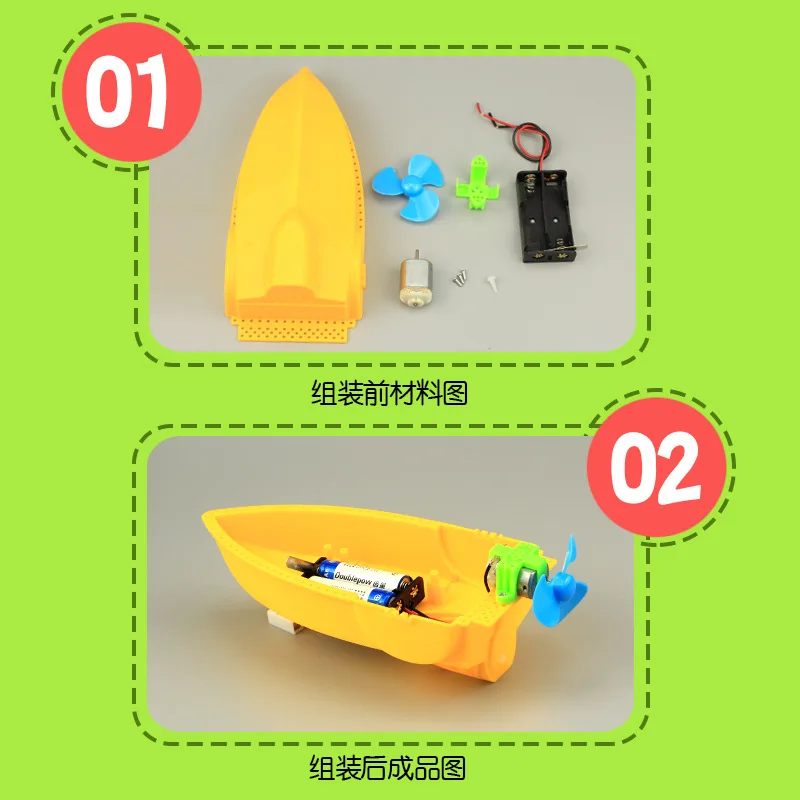 

Students Science And Technology Works DIY Wind Power Boat Physics Toy Handmade Electric Air Power Speedboat China Science Publis
