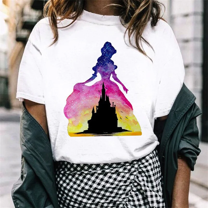 

Maycaur Harajuku Vogue Princess Women Tshirts Summer Tops Fashion Thin Section Female T-shirts Leisure Streetwear Female Shirts