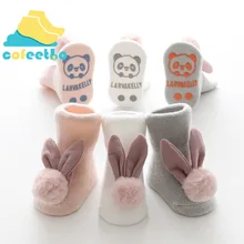 

Cartoon Rabbit Ear Baby Floor Socks Thicken Winter Warm for Infant Toddler Newborn Cotton Soft Breathable Child Anti Slip Socks