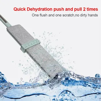

Flat Mop Free Hand Washing Stainless Steel Handle Spin Mop Cleaning Tool Microfiber Pad Kitchen Floor Clean Home House Office^