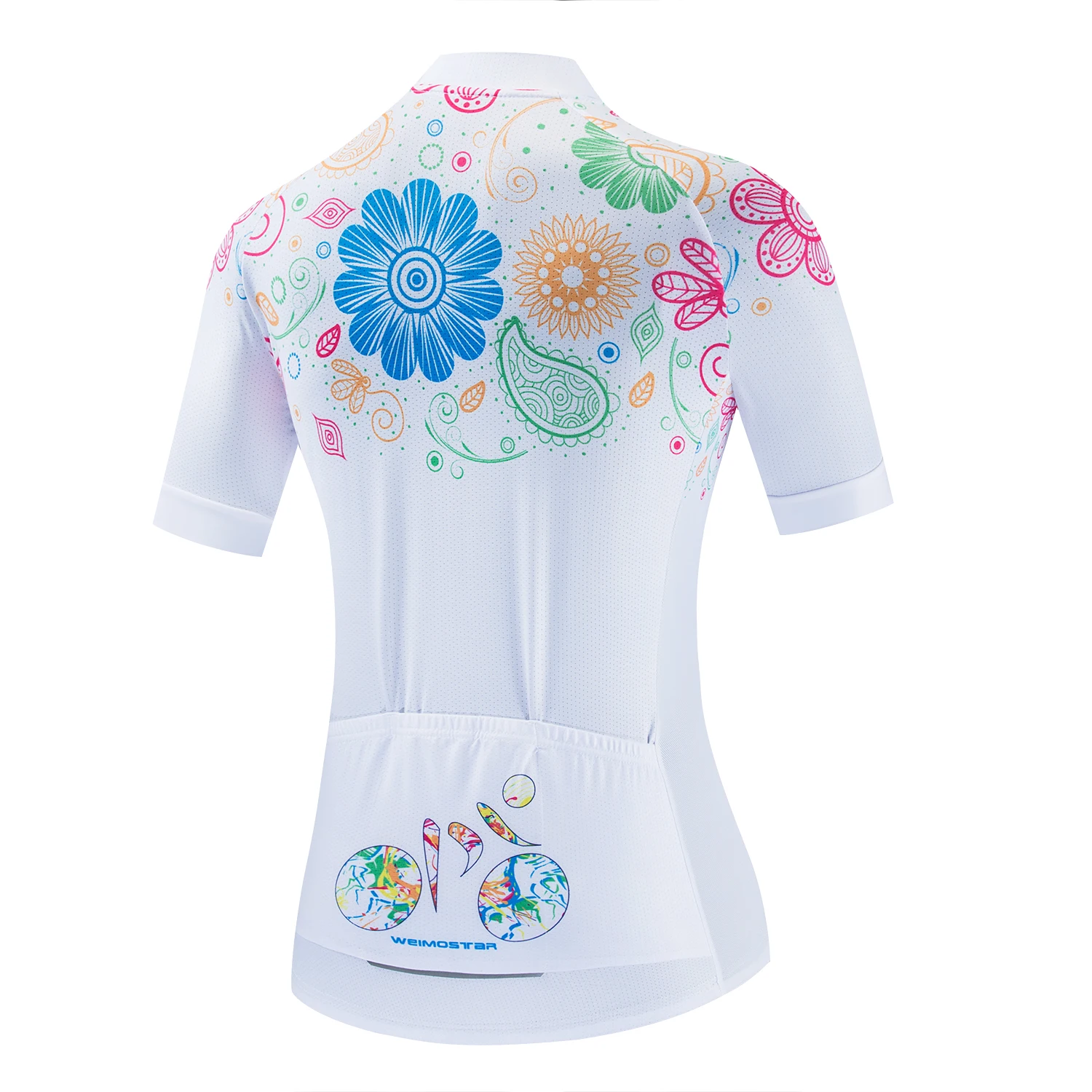 Weimostar Flower Cycling Jersey Women Pro Team Bicycle Clothing Summer Bike mtb Jersey Quick Dry Cycling Shirt Maillot Ciclismo
