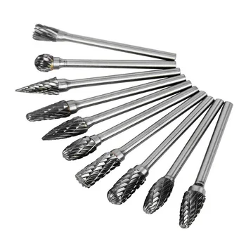 

1/8inch Shank Burrs Grinder Parts Supply 10pcs Rotary 3mm Repair Slotting