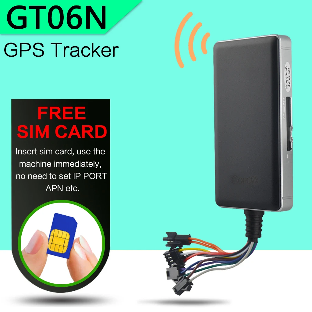 Gt06n Free Sim Card Gps Vehicle Tracker Gps Car Tracker Sos Alarm Acc