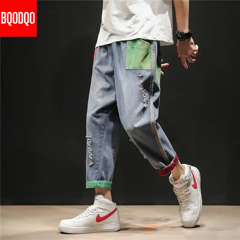 calça capri jeans masculina