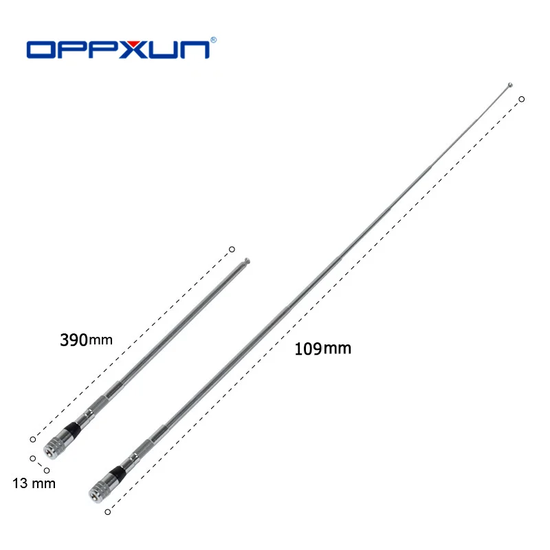 OPPXUN telescópica VHF plegable antena Astro 320 SMA macho caza de Antena Walkie Talkie completo 1M de longitud
