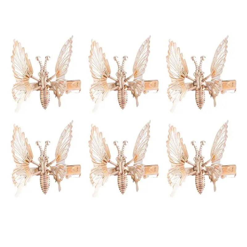 3pcse Girl Headdress Accessories Butterfly Modeling Hair Clips |