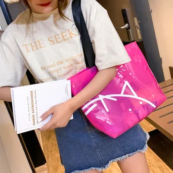 

&35 Fashion Women Shopping Shoulder Bag Messenger Shoulder Bag Candy Color Pig Waterproof Handle Beach Bag Bolso Mujer