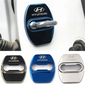 

For Hyundai ENCINO Ix25 Ix35 MISTRA Sonata 9 ELANTRA TUCSON Stainless Steel Car Door Lock Cover Protection Stickers Accessories