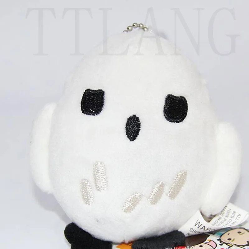 9cm Super Q Hedwig neige blanc hibou en peluche porte-clés pendentif en peluche poupée