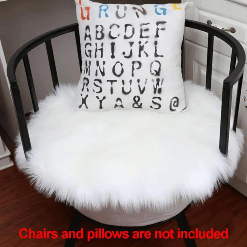 Супер Мягкий моющийся ковер из искусственной овчины, теплые пушистые коврики для сидений, коврики из искусственного меха для стульев, диванные подушки
