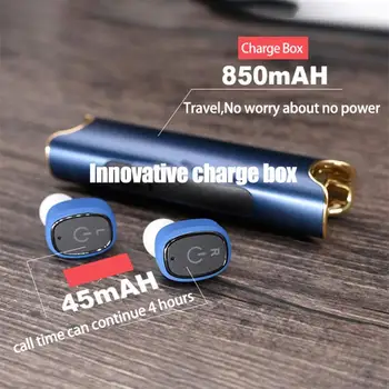 

S2 Mini Bluetooth Wireless Earphone Heavy Bass Stereo Waterproof Sports Earpiece With Charge Box