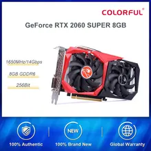 Colorfulgeforce rtx 2060 super nvidia geforce 1650mhz/14gbps gddr6 8g 256 bit memória dp/hdmi interface placa gráfica de jogos