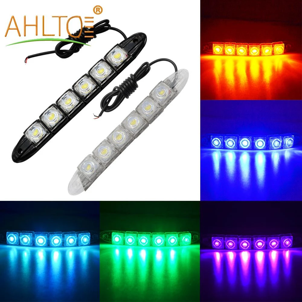

1X Car Leds 6Led 9Led 10Led 12Led 16Led 20Led DRL Daytime Running Lights Car Decorative Flexible Bulbs Ip67 DC 12V Car LED Strip