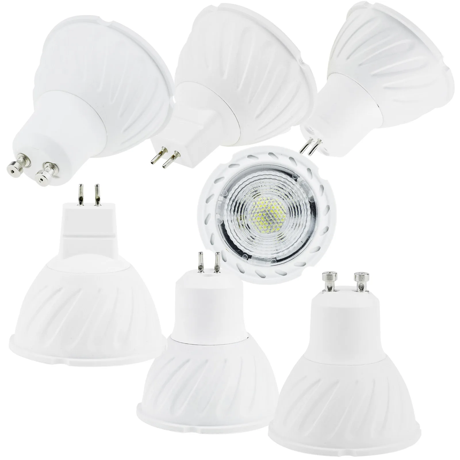 10X 디밍 가능 GU10 LED 스포트라이트 220V 7W MR16 GU5.3 LED 램프 COB 45 빔 각도 차가운 따뜻한 화이트 bombilla 전구 램프 홈 오피스